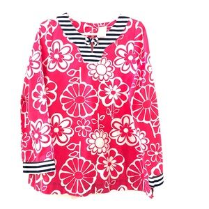 Gymboree girls size 6 floral & stripe top